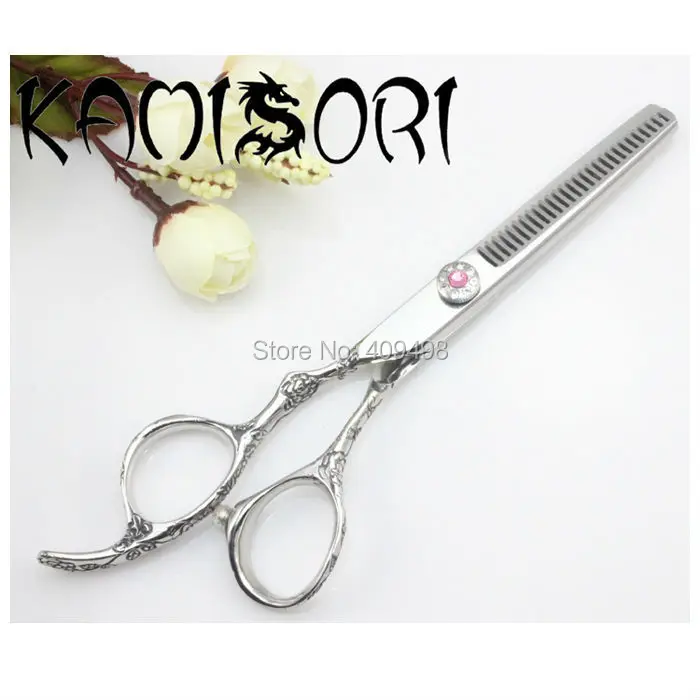 KAMISORI professional salon hairdresser 5.5 inch left handed hair thinning scissors hairdressing