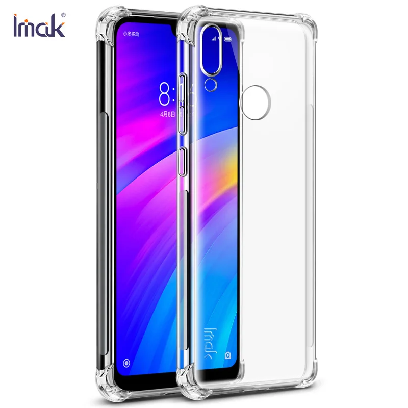 

For Redmi 7 Case 360 Protection Funda Xiaomi Redmi 7 Crystal Back Cover IMAK Silicone Armor for Redmi7 Transparent Case