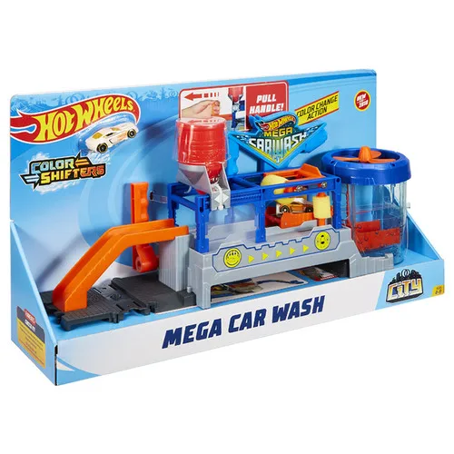 Игровой Набор HOT WHEELS Car Track City Diecas Wash с разъемом под давлением и мини-игрушечным автомобилем для мальчиков, игрушечные машинки, подарок на день рождения - Цвет: FTB66