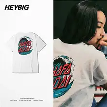 HEYBIG hiphop Luxury tops Street hot Summer Sea Tide Printed TEE for MEN AND WOMEN Pattern Couple COTTON T-shirts Unique Design