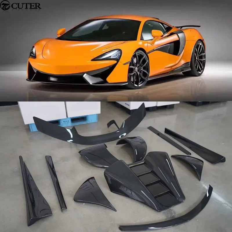 

540C 570S 570GT Carbon fiber front lip rear diffuser side skirts rear spoiler engine cover for McLaren 540C 570S 570GT Novitec