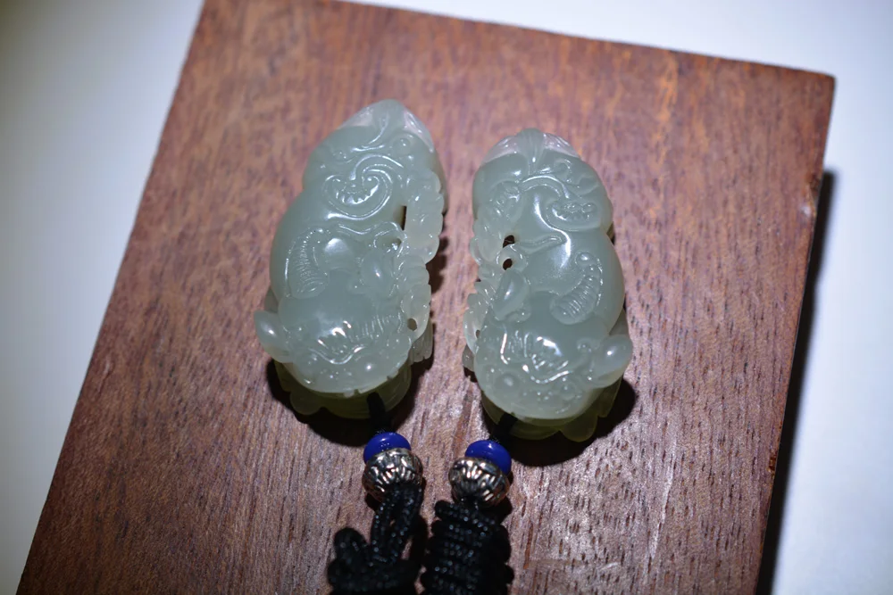 XinJiang HeTian Jade подвеска, Прямая поставка, счастливый амулет, пара влюбленных, отважных солдат, ожерелье для мужчин и женщин с цепочкой