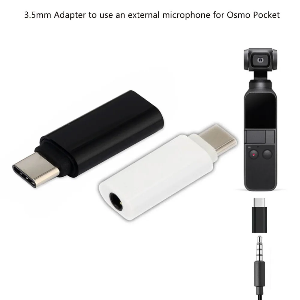 Тип C USB C до 3,5 мм аудио адаптер для внешнего микрофона для Osmo Pocket 3,5 мм аудио разъем для наушников микрофонный адаптер USB-C звук