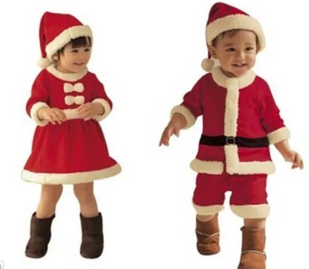 Koop Baby kerstman outfit kostuum kerst jongen meisje winter kleding roupa papai noel infantil Pasgeboren Meisjes Jurk Kids Rompertjes