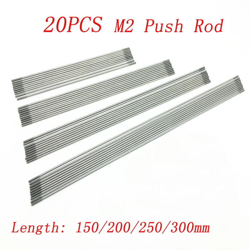 

20PCS M2 Pushrod L 150/200/250/300mm Stainless Steel Connecting Rod Servo Linkage Shaft Axle Parts for RC Aircraft/Boat/Car