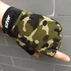 Мужские перчатки больших размеров S-XXL, Военные перчатки, противоскользящие перчатки для велоспорта, спортзала, фитнеса, спорта, перчатки на полпальца, мужские варежки - Цвет: Camouflage
