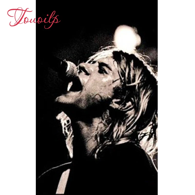 Камни в форме ромба/круглый дрель Алмазная вышивка Kurt Cobain 5D DIY крестиком на