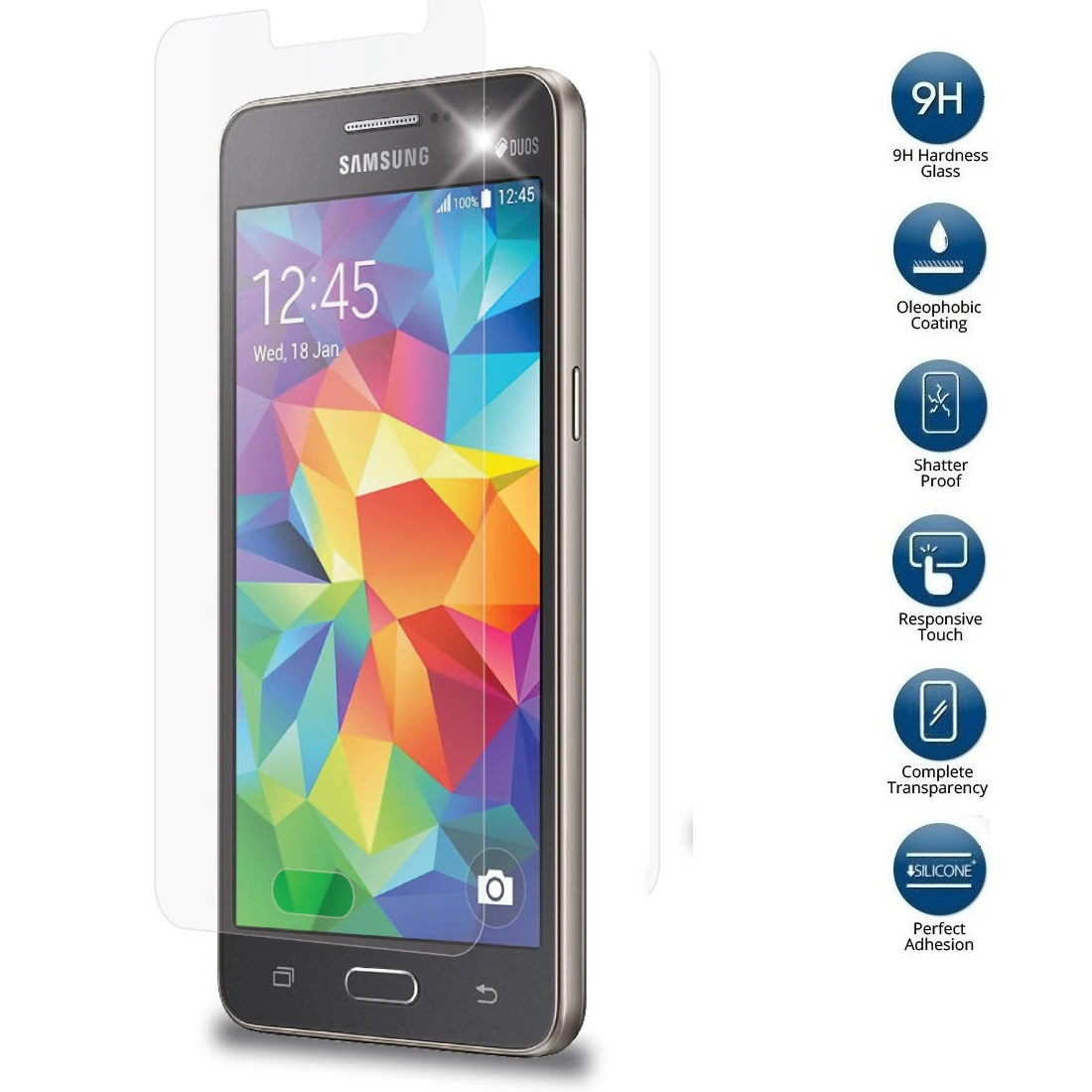 Anti Scratch Premium Tempered Ballistic Glass Screen Protector Film