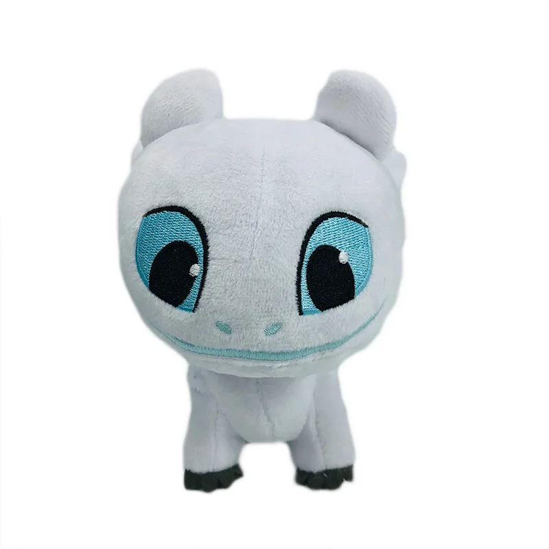 

How To Train Your Dragon 3 Night Fury Light Fury Toothless Night Bezzubik 22cm Plush Toy Soft White Dragon Stuffed Doll