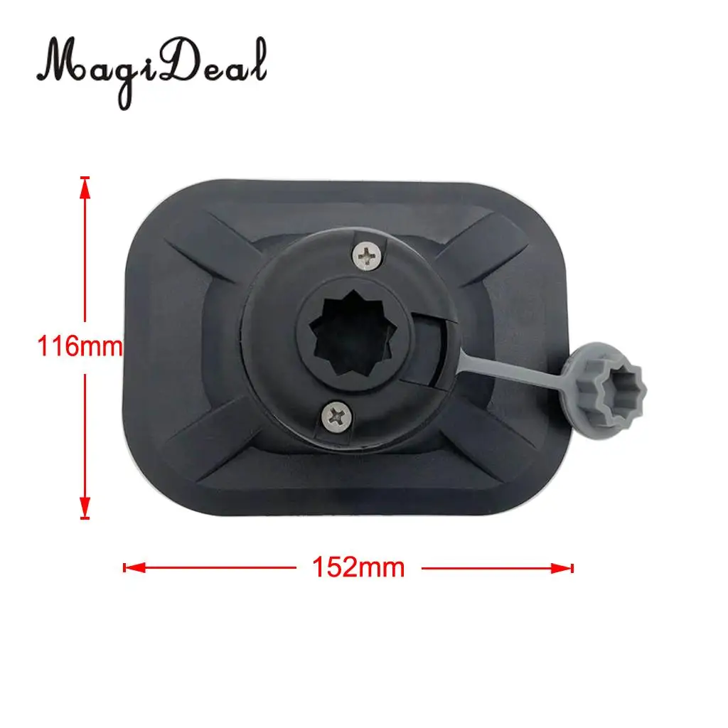 MagiDeal Adjustable 360 Degrees Kayak Fishing Rod Holder Boat Pole Stand Bracket