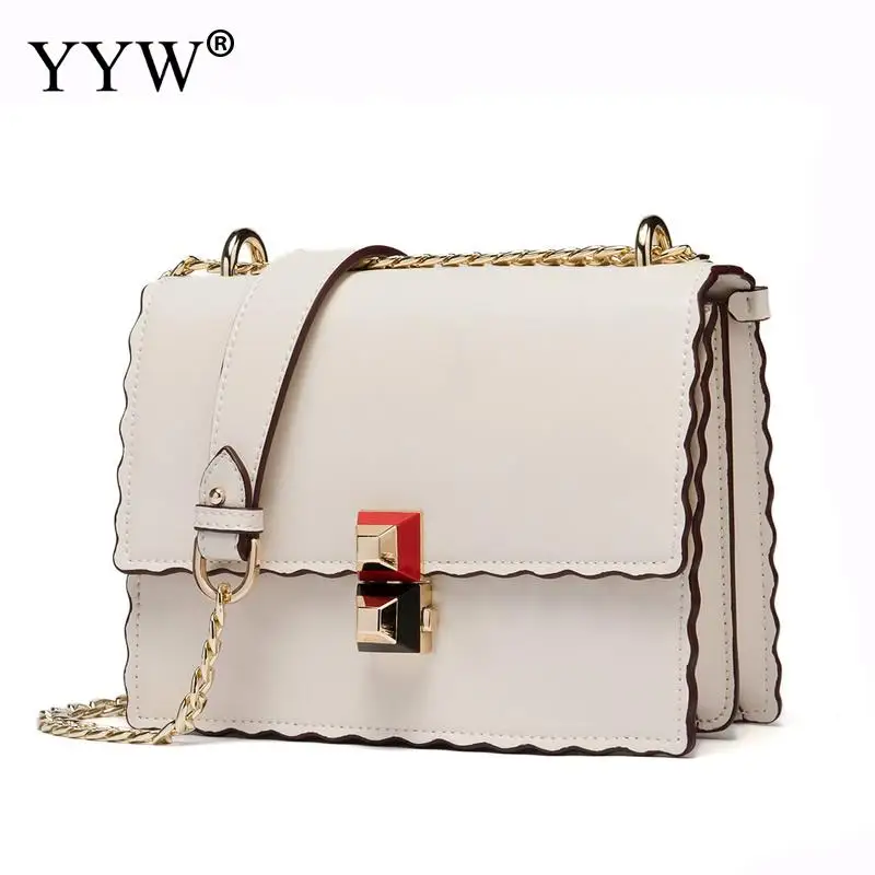 

Leather Easy Matching Crossbody Bag fantasy women jewelry with chain & soft surface Shoulder with Polyester