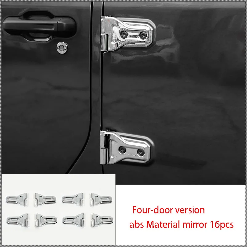 abs chrome 16pcs Покрытие внешняя модификация Специальная отделка кузова двери украшения автомобиля аксессуары для JEEP Wrangler JL - Цвет: abs chrome 16pcs