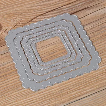 

5pcs Scrapbook DIY Bottom decorative card Metal Cutting Dies Stencils for photo album Decorative Embossing DIY Paper Cards