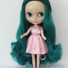 Blygirl Blyth кукла прозрачный изумрудно-зеленый волосы Обнаженная кукла кожа Обычная DIY кукла тела суставы 7 изменить свой собственный макияж