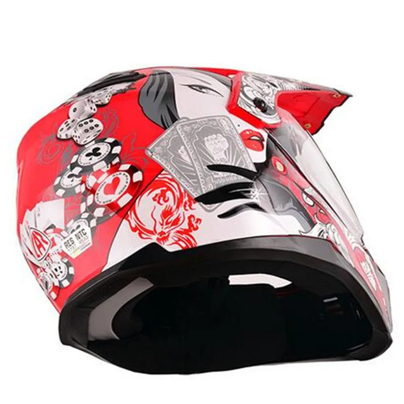 

Motorcycle helmets motocross racing helmet motorbike full face dual shield helmet unisex available double lens XS to XL