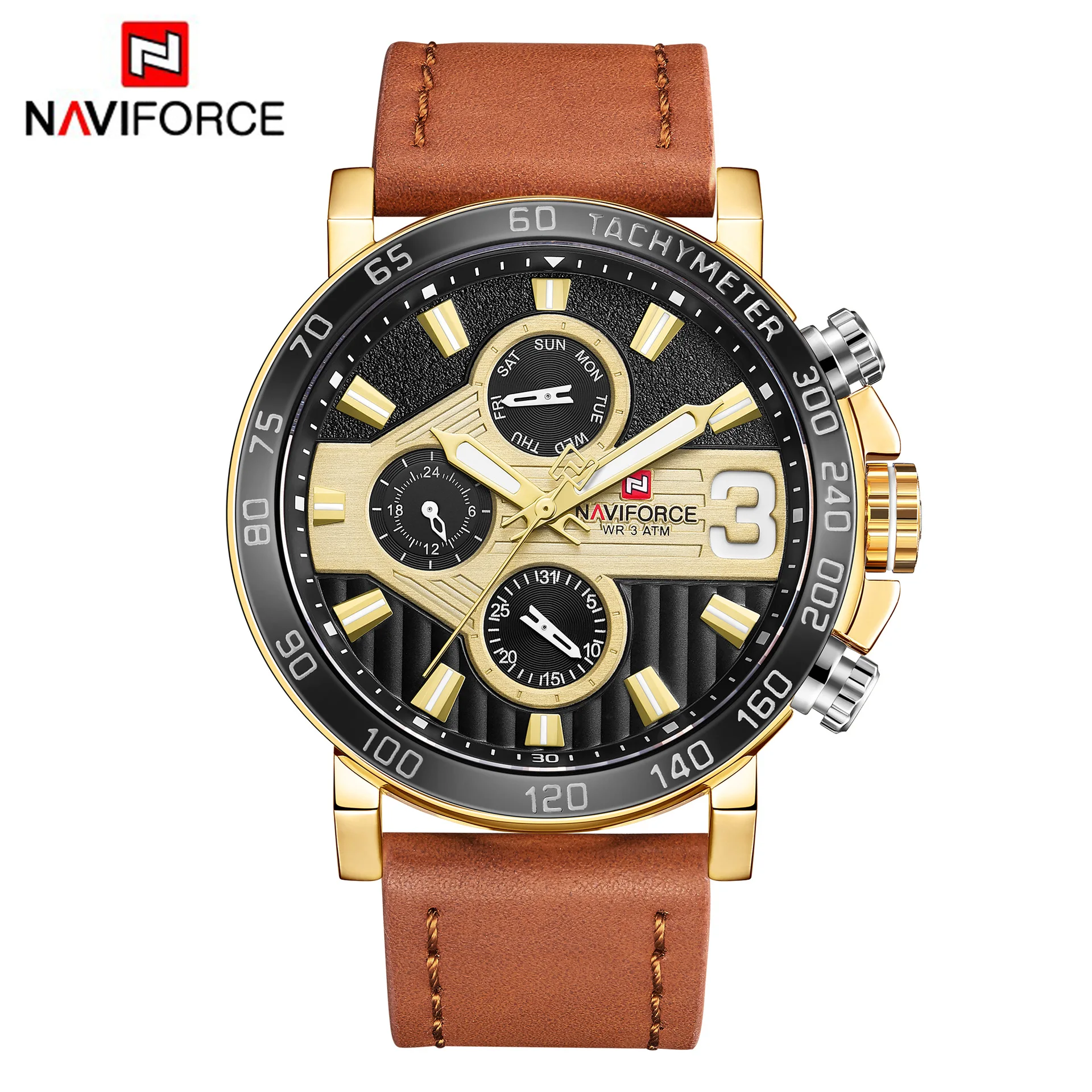

NAVIFORCE Men Sport Watches Men's Quartz Clock Man Army Military automatic Leather Wrist Watch Relogio Masculino montre homme