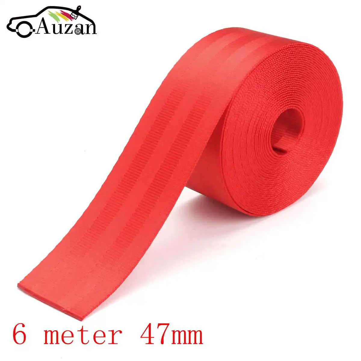 6M 47mm 5500LBs 1 Roll Break Strength Polyester Fiber Seat Belt Strap