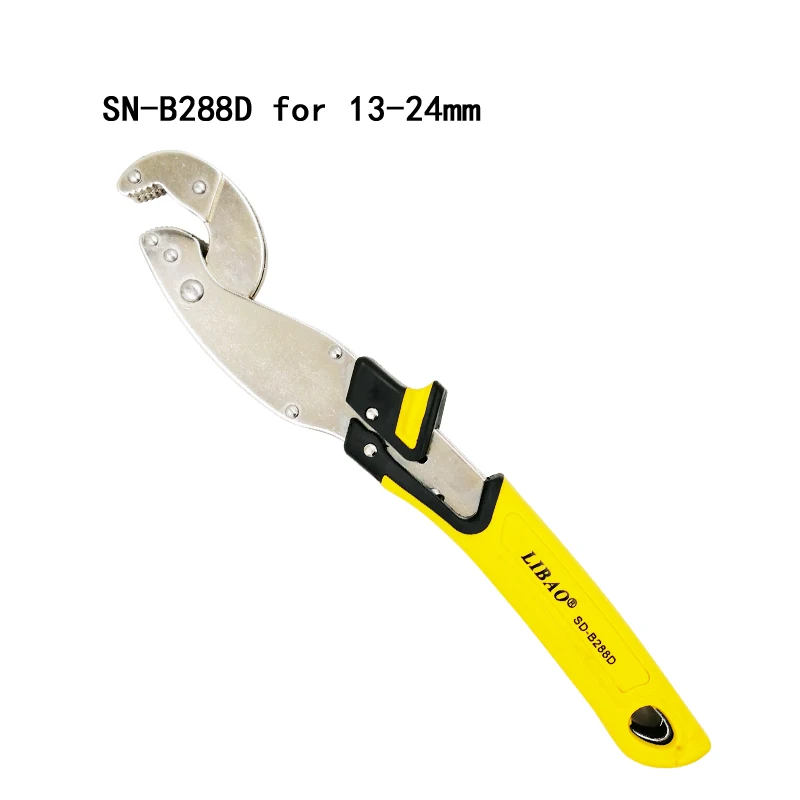 10-19/13-24 мм Универсальный Ключ трубный ключ открытый конец гаечный ключ набор 65 марганцевая сталь хромированная защелка ручка сантехник многофункциональный инструмент - Цвет: SD-B288D