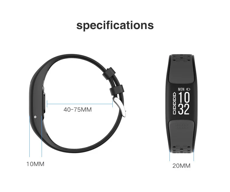 IP68 Водонепроницаемый gps Smart Band 0,73 HD OLED Экран монитор сердечного ритма Сидячий напоминание Bluetooth4 спортивный гид браслет Для мужчин