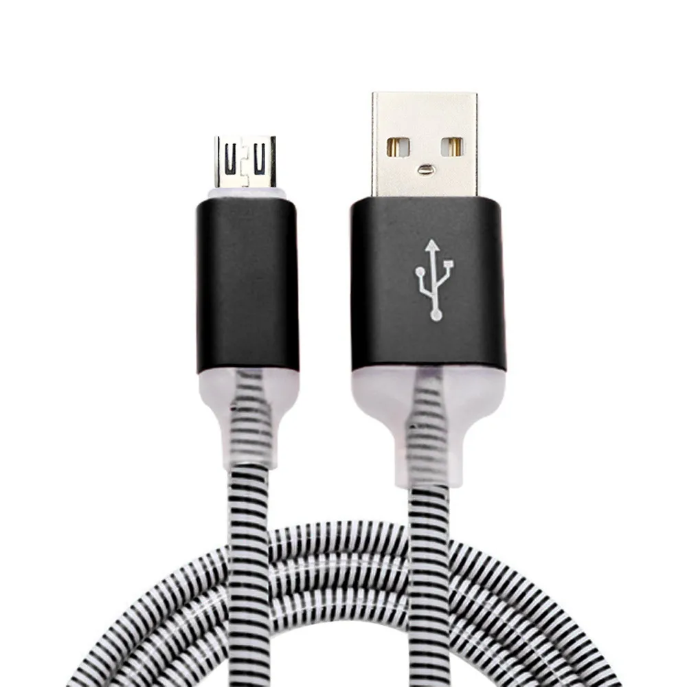 مصغرة كابل يو اس بي المصغّر usb سريع شحن بيانات لالروبوت الهاتف مرئي الصمام تدفق ضوء كبل مزامنة تمديدات كابلات usb z75