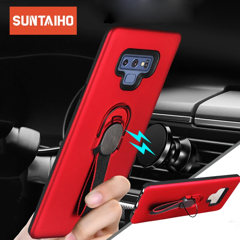 Чехол Suntaihuo для samsung galaxy note10 note 8 S10 S7edge чехол S9 S8 Plus мягкий с подставкой держатель