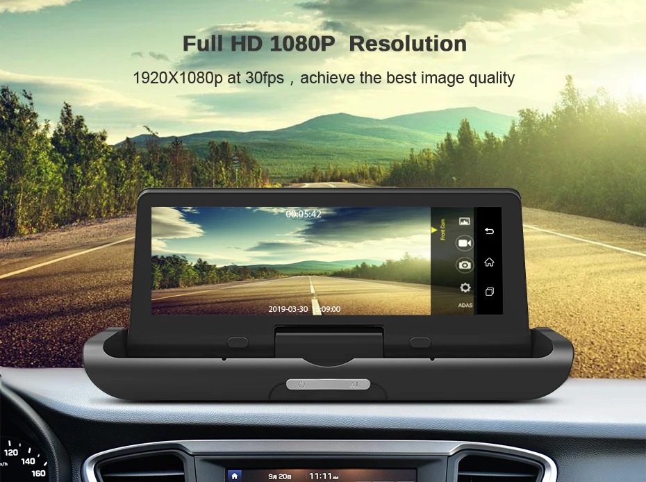 LDZDSEE 4G ADAS Автомобильный видеорегистратор Dash cam Full HD1080P камера Привод Видео Авто регистратор 7,84 ''Android gps камера заднего вида