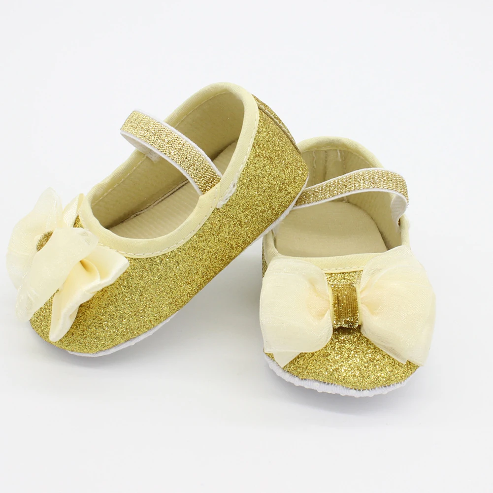 Детские пинетки для малышей 3-12 месяцев, хлопковый комплект оголовья для обуви для новорожденных девочек, шикарные ботиночки принцессы с