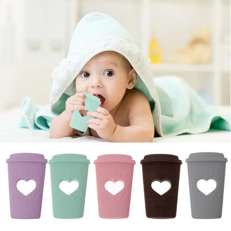 

Coffee Cup Silicone Teether BPA Free Silicone Baby Teething Beads DIY Baby Teeth Toy Gift Feb-15