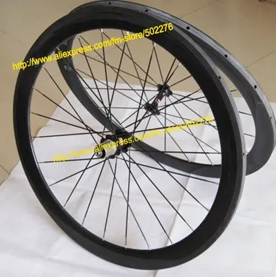 

Tubular Wheelset 60mm - Full Carbon Road Bike Bicycle 700C wheel set Rims ( holes 20,24 ) RIM + Spoke + hub + brake pad