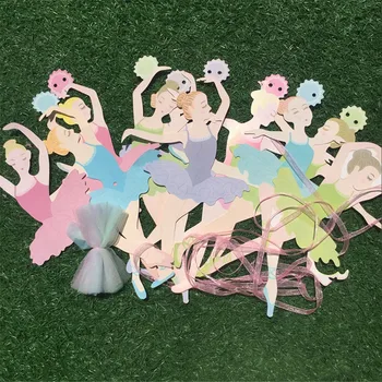 

New Birthday Party Paper Banners flag Birthday Party Home Decoration Ballet Dancer Paper Garland Girl Hanging Banner BuntingKids
