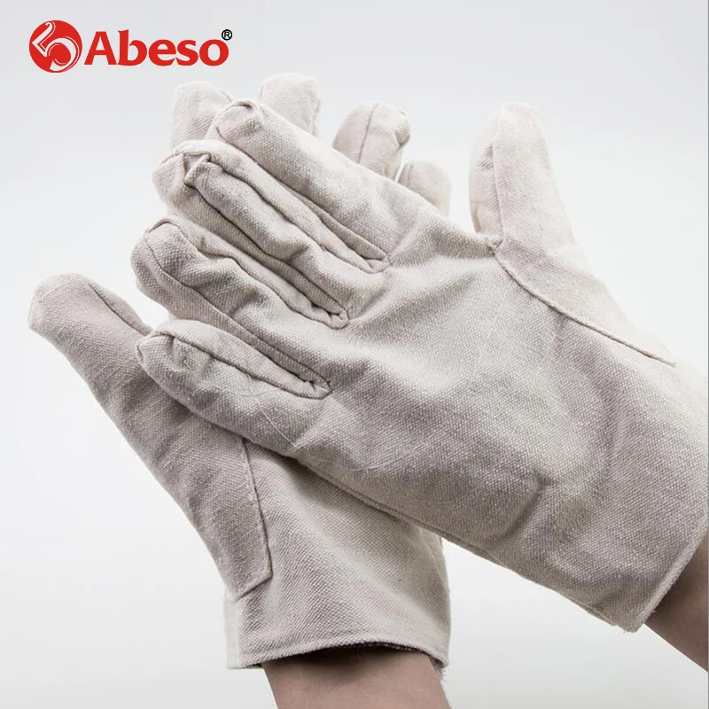 

Abeso Double Canvas Gloves Labor supplies thickening Industrial work protection Labor insurance Wholesale welding Gloves A7005