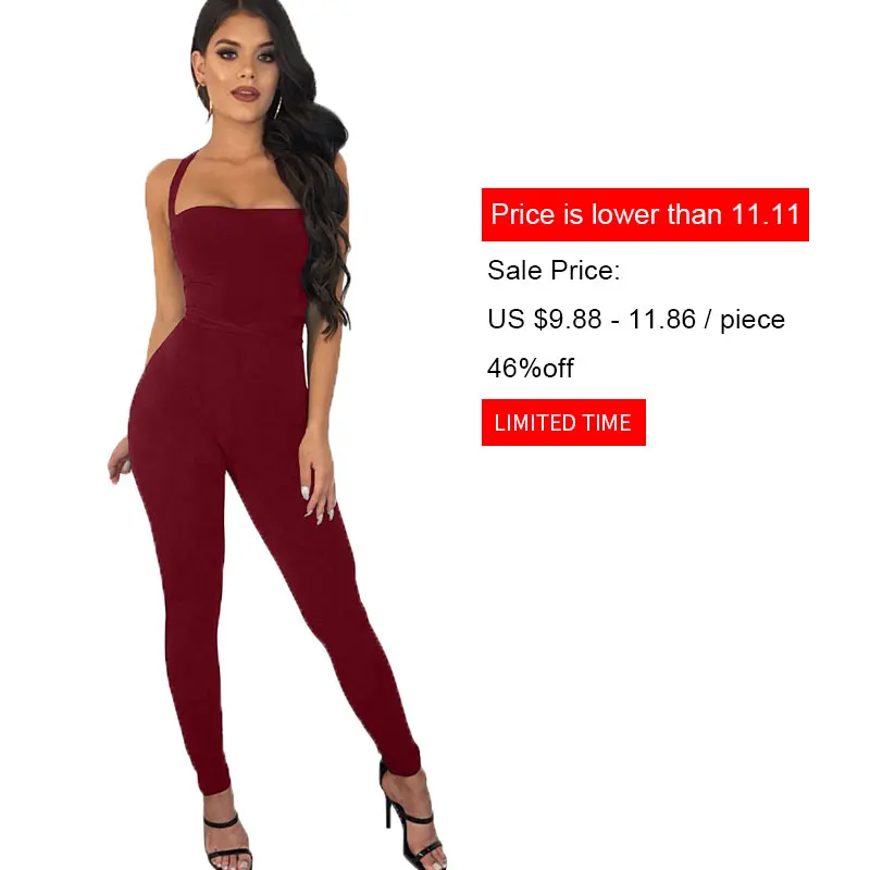 Sexy Bandage Backless Rompers Skinny Female Jumpsuits For Women 2018 Overalls Plus Size playsuit Casual Black One Piece Bodysuit