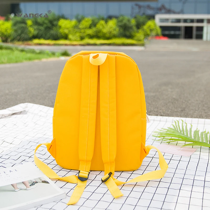 WANGKA الفتيات السفر حقيبة الأصفر بطة من المطاط ضوء Mochila الأنثوية Bagpack جميل الطباعة نايلون مدرسية ل مراهق WANGKA الفتيات السفر حقيبة الأصفر بطة من المطاط ضوء Mochila الأنثوية Bagpack جميل الطباعة نايلون مدرسية ل مراهق