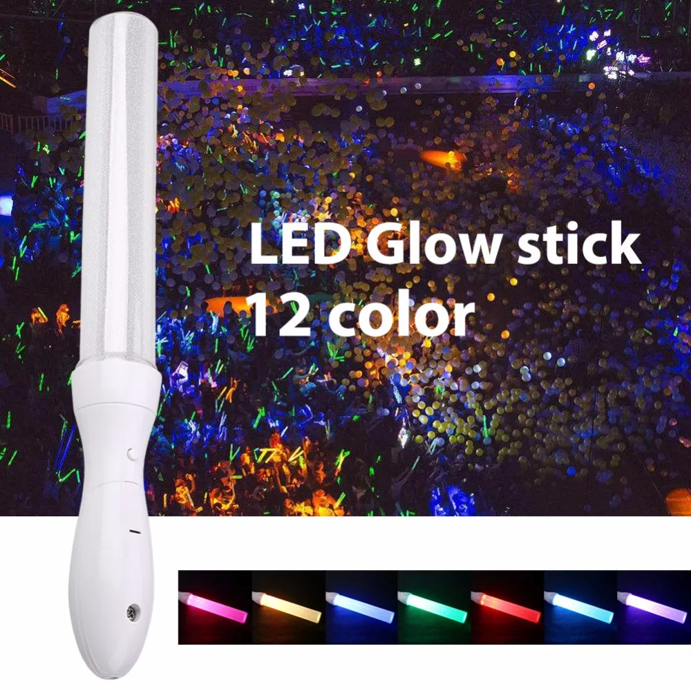 Светящиеся Glo-Sticks светодиодный светящиеся палочки смешной цветной ABS+ PVC светодиодный бар для концертов, мероприятий, дней рождения, вечеринок