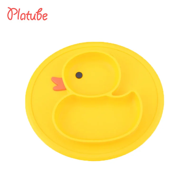Fashion Baby Silicone Plate Solid Feeding Bowls Plates Suction Children Tableware Food Containers Anti Slip Kids Dishes Eating