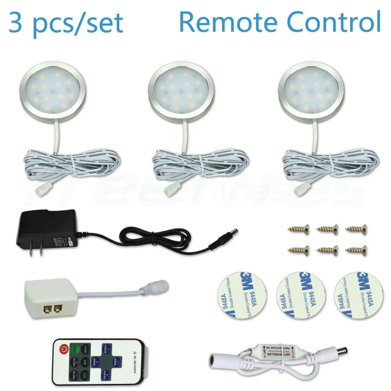 

2.5W Remote Control Cabinet Lamp Suit AC100-240V Mini Cabinet Light Surface-mounted Spot Light Led for Display Case