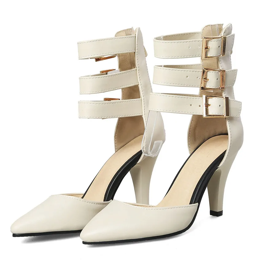 D'Orsay/женские туфли-лодочки на высоком каблуке туфли на высоком каблуке-шпильке женская обувь для вечеринок каблук «рюмочка» размера плюс 33-40, 41, 42, 43, 44, 45, 46, 47, 48 - Цвет: Бежевый