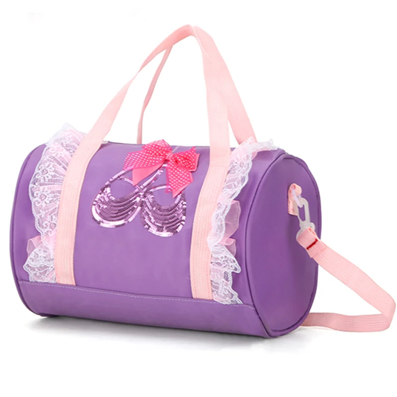Фиолетовый балетный рюкзак с вышивкой для девочек, розовый балетная сумка для детей, балетная обувь, сумка на плечо, детские сумки для танцев