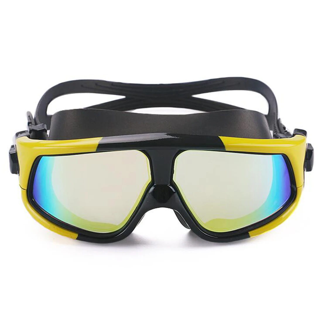 Venta caliente cómodo silicona gran marco nadar gafas Natacion gafas Anti-niebla UV hombres mujeres natación máscara impermeable