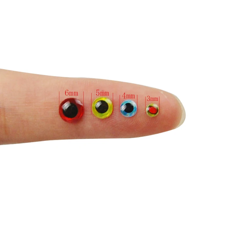 Assorted Fishing Lure Eyes 3D Holographic Eye Fly Tying Jig Crafts Doll