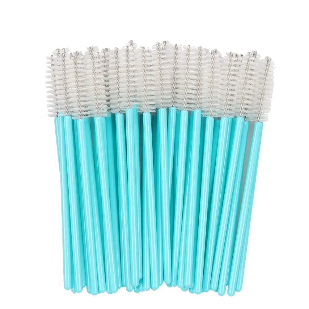 

1000pcs/lot Disposable Nylon Mascara Wands Blue Handle Brushes Lashes Makeup Brushes Eyelash Extension Tools