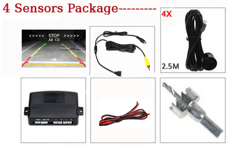 Koorinwoo электромагнитный автомобильный парковочный сенсор 8/6/4 зонды Подсветка спереди и сзади сигнализации Parkmaster для навигации автомобиля DVD видео Системы
