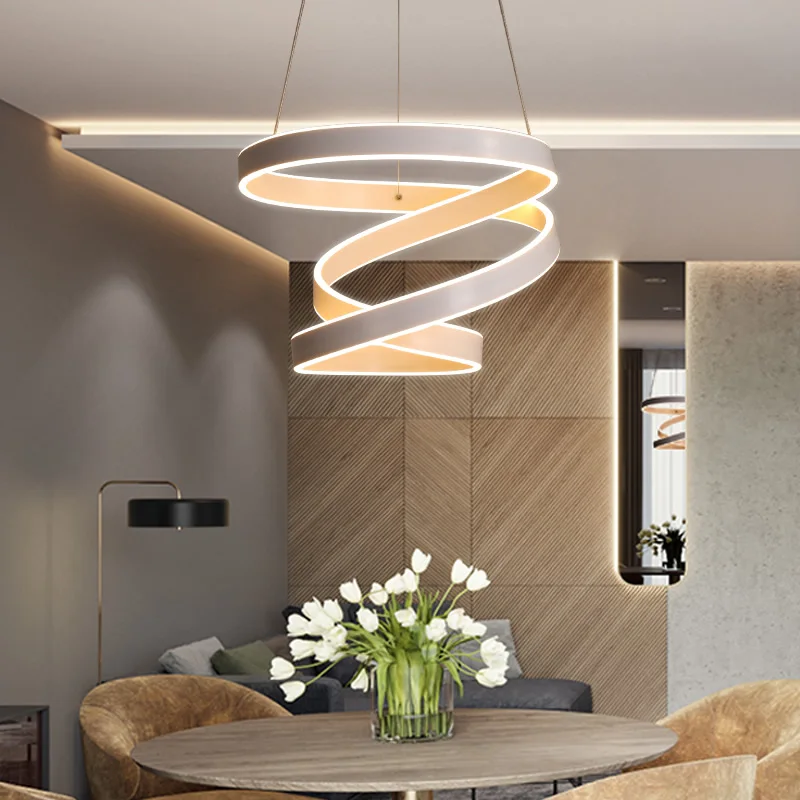 

Modern LED pendant lights for kitchen remote control darkening hanging lamps avize home dero Accessories