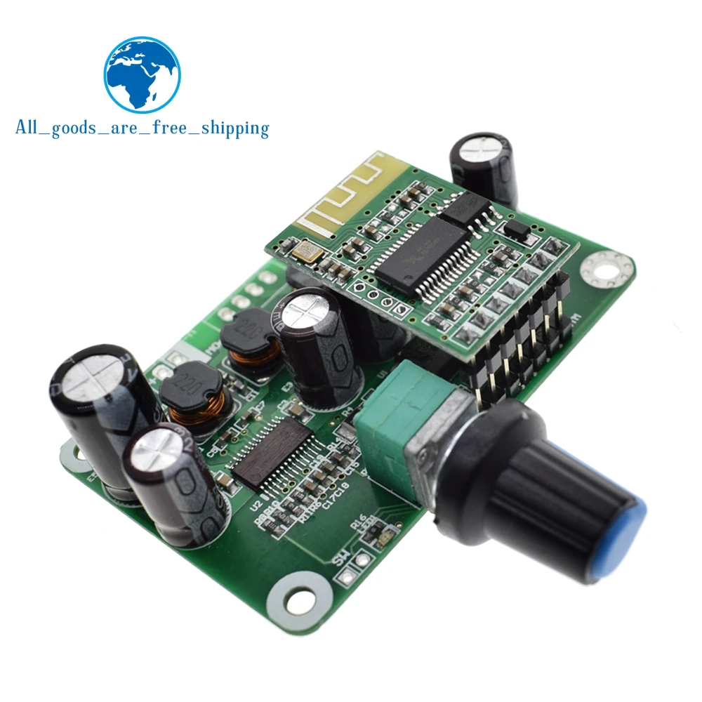 

TZT Bluetooth 4.2 TPA3110 30w+30W Digital Stereo Audio Power Amplifier Board Module 12V-24V car for USB Speaker,Portable Speaker