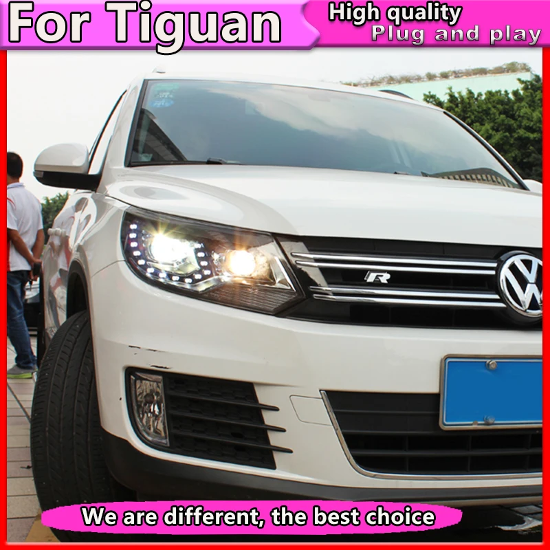 Автомобильный Стайлинг для VW 2013 2016 Tiguan фары Новый светодиодный ная фара DRL линза