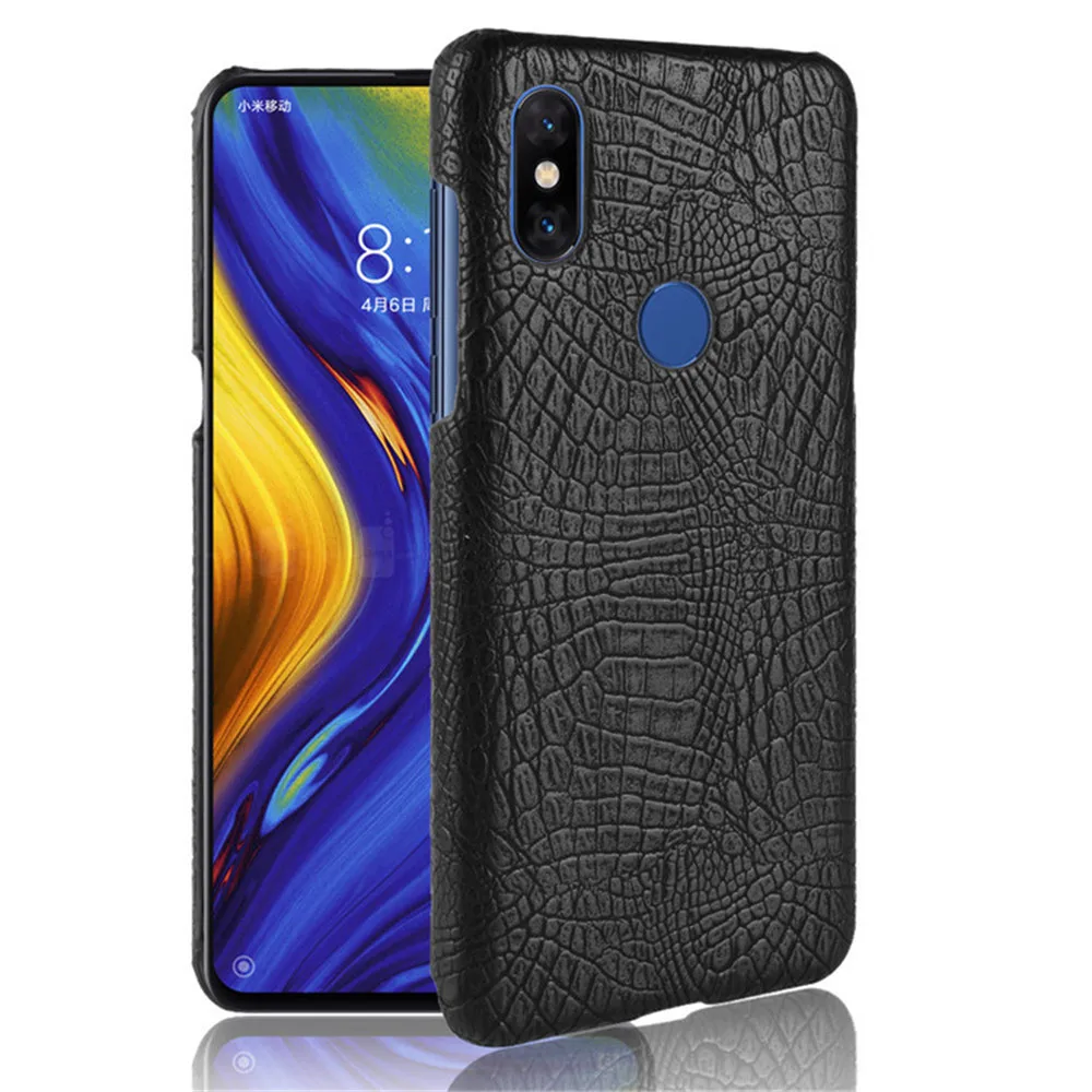 Дюймов для Xiaomi mi x 3 Чехол 6,39 дюймов роскошный Крокодил Кожа Тонкий Жесткий Тонкий задняя крышка противоударный чехол для Xiaomi mi x 3 телефонные