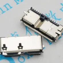 50 шт. Micro USB 3,0 B Тип розетка SMT SMD2 10pin USB разъем для мобильных жестких дисков интерфейс передачи данных