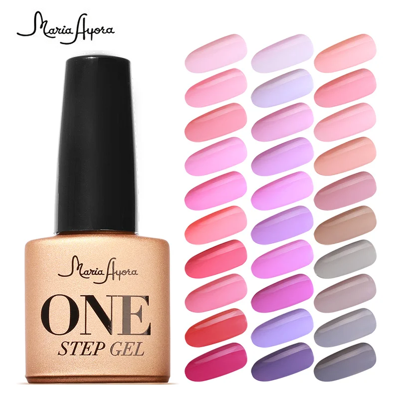

UV LED One Step Gel Polish Varnish No Need Top Base Coat Gel Nail Polish Soak Off UV Nail Polish Gel Lacquer