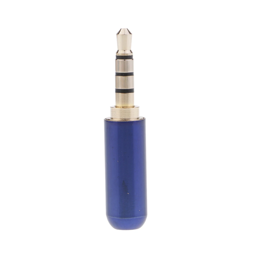 4 Pole 3.5mm Stereo Headset Plug Jack Outlet 3.5mm Male Audio Soldering Headset Connector For Microphone Plug Earphone Plug