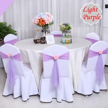 1 шт. Свадебная вечеринка отель стул цветок лента с цветком мероприятие украшения Длина 45 см 7A2090